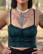 Dewdrop Bralette - Turquoise - Vein Print