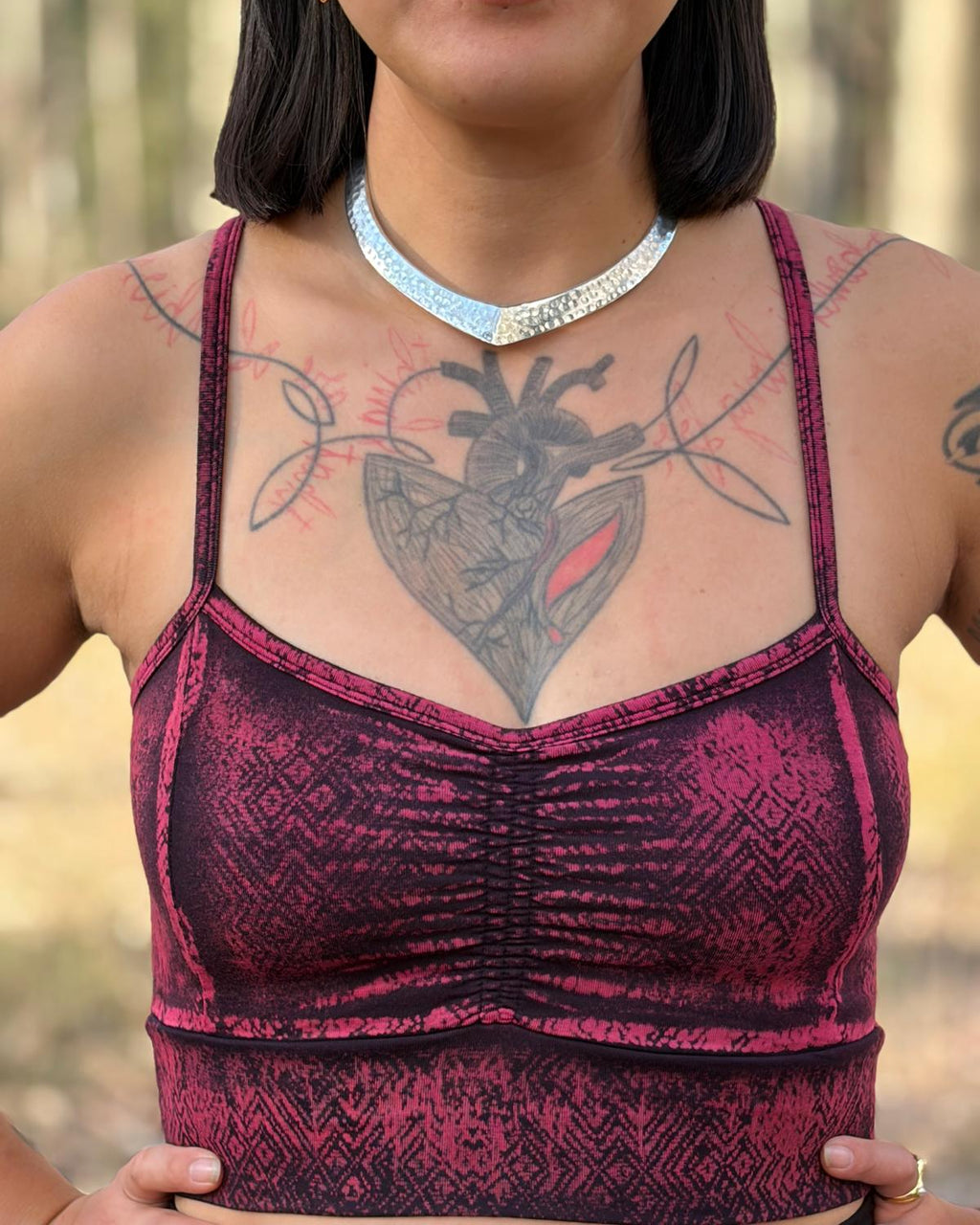 Dewdrop Bralette - Pink - Diamond Print