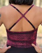 Dewdrop Bralette - Pink - Diamond Print