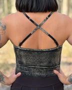 Dewdrop Bralette - Silver - Diamond Print