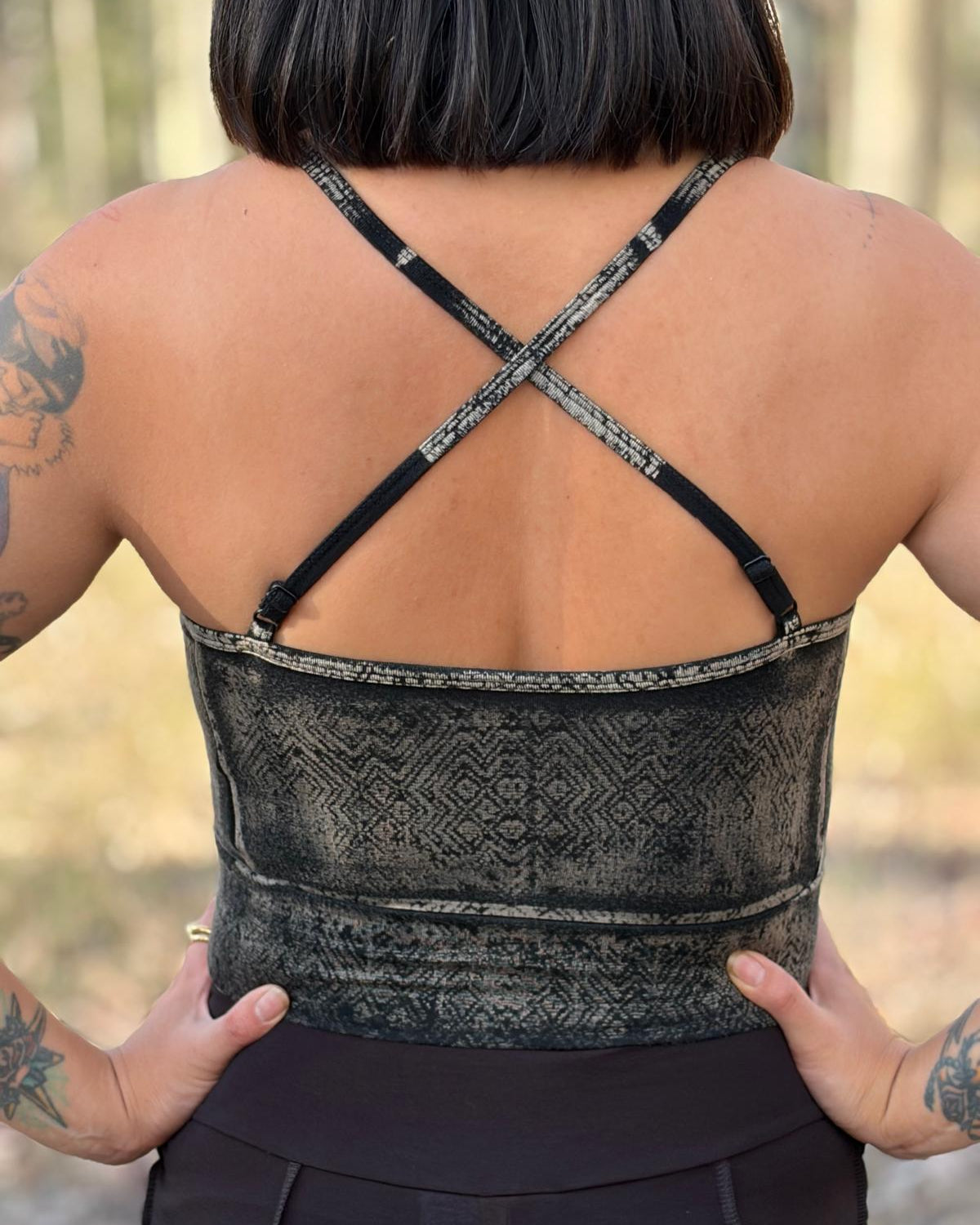 Dewdrop Bralette - Silver - Diamond Print