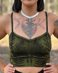 Dewdrop Bralette - Green - Fern Print