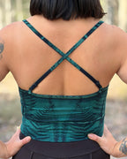 Dewdrop Bralette - Torquoise - Fern Print