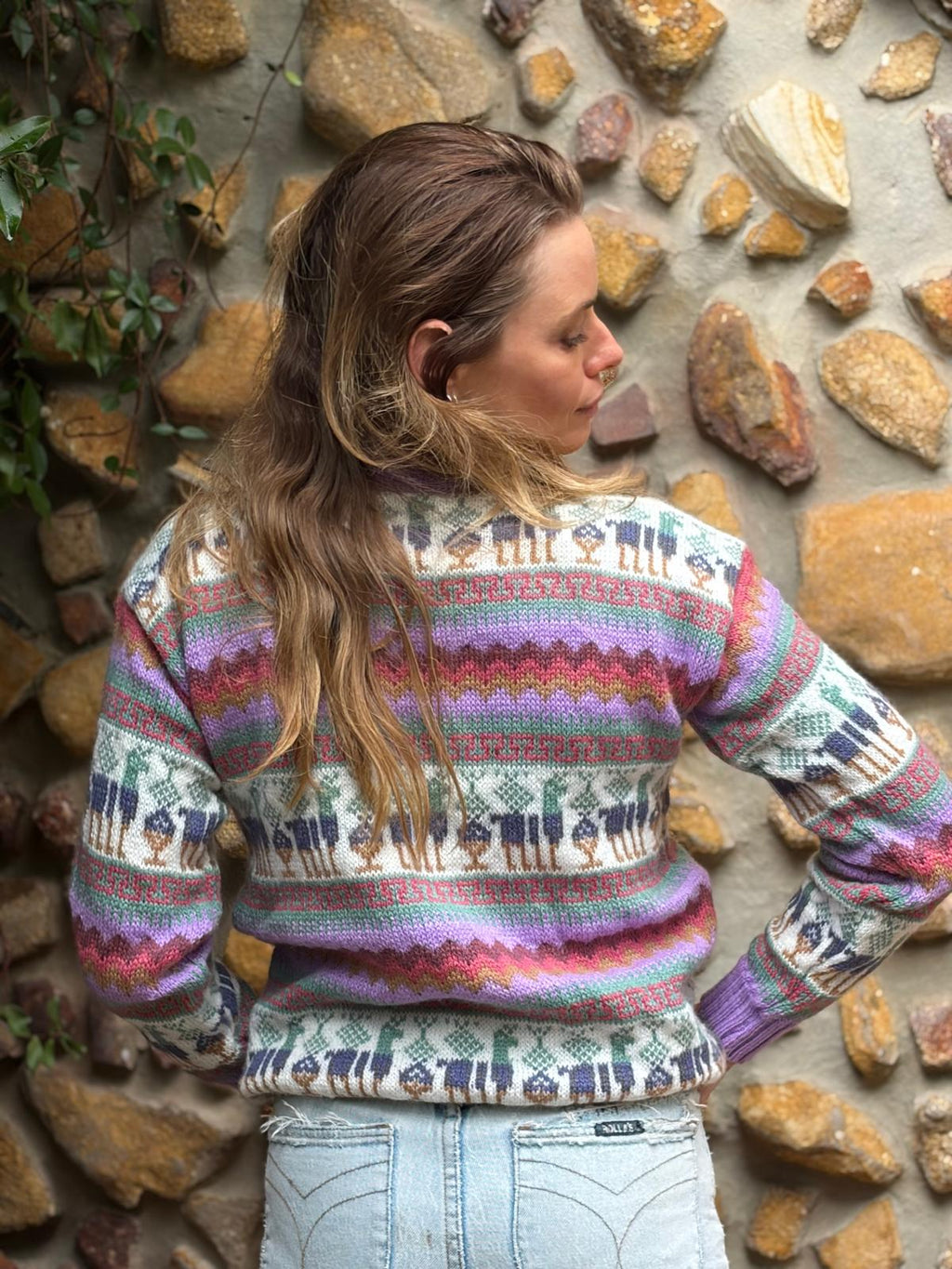 Lavender - Bolivian Alpaca Knit Jumper l Small