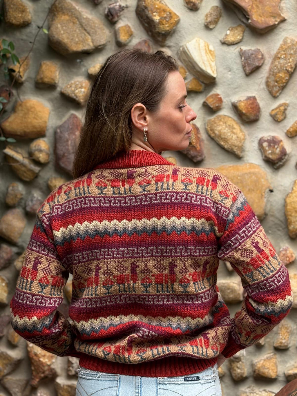 Rust - Bolivian Alpaca Knit Jumper l Small