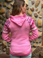 Blossom - Bolivian Alpaca Knit Hooded Jumper l Small