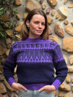 Deep Purple - Bolivian Alpaca Knit Jumper l Small