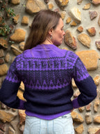 Deep Purple - Bolivian Alpaca Knit Jumper l Small