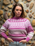 Pink Ombre - Bolivian Alpaca Knit Jumper l Small