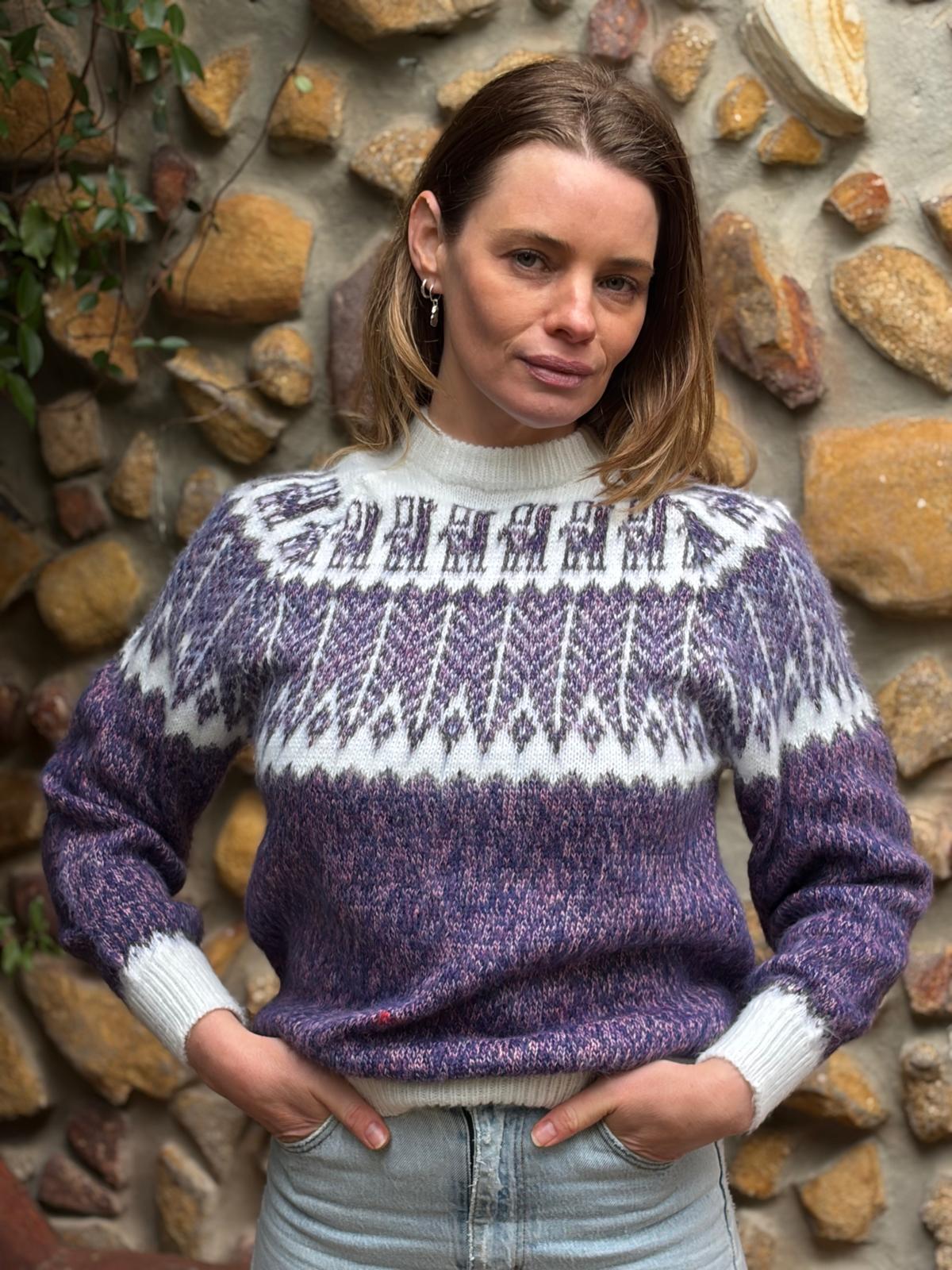 Heather - Bolivian Alpaca Knit Jumper l Small