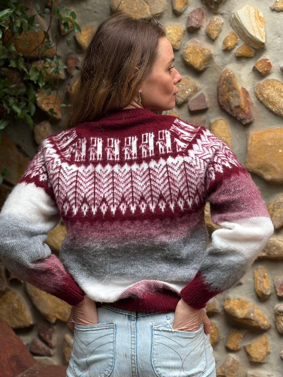 Mulberry - Bolivian Alpaca Knit Jumper l Small
