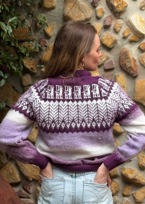 Amethyst - Bolivian Alpaca Knit Jumper l Small