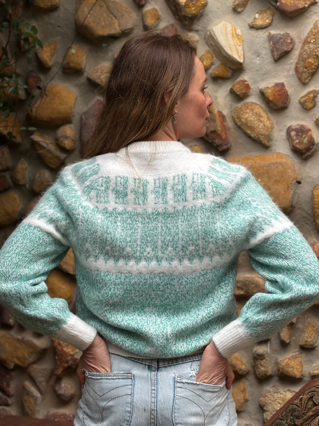 Mint Green - Bolivian Alpaca Knit Jumper l Small