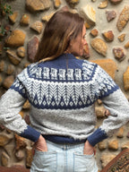 Midnight Blue - Bolivian Alpaca Knit Jumper l Small