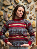 Crimson - Bolivian Alpaca Knit Jumper l Small