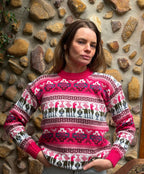 Fuchsia - Bolivian Alpaca Knit Jumper l Small