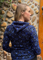 Indigo - Bolivian Alpaca Cardigan l Medium