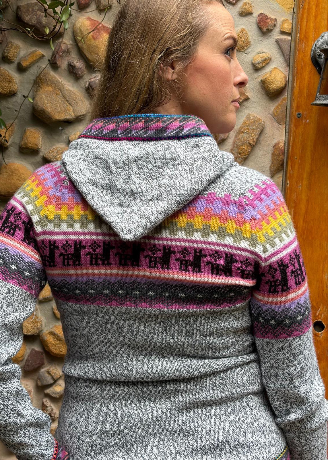 Aurora - Bolivian Alpaca Cardigan l Medium