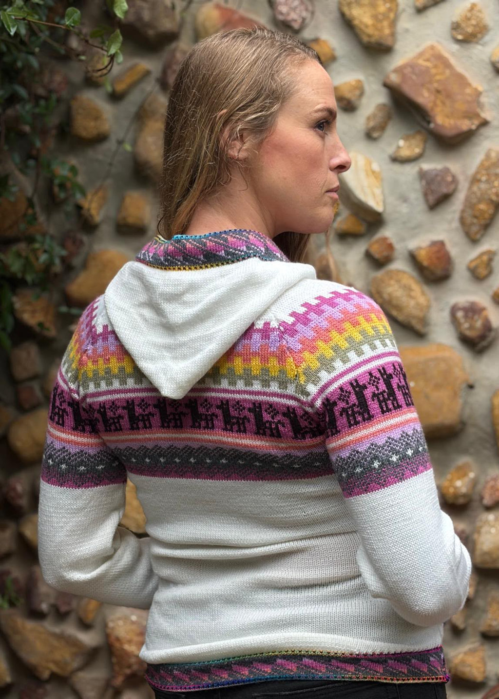 Ivory - Bolivian Alpaca Cardigan l Medium