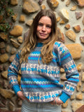Turquoise - Bolivian Alpaca Knit Jumper l Small