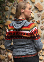 Obsidian - Bolivian Alpaca Cardigan l Medium
