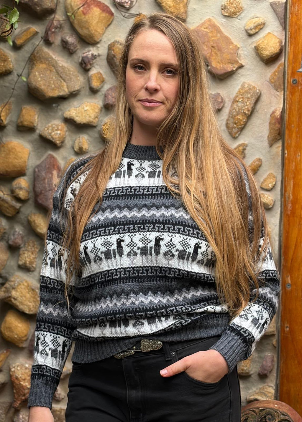 Moonstone - Bolivian Alpaca Knit Jumper l Medium