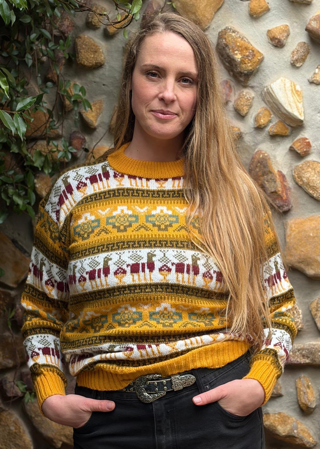 Mustard - Bolivian Alpaca Knit Jumper l Medium
