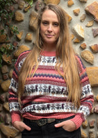 Rosy - Bolivian Alpaca Knit Jumper l Medium