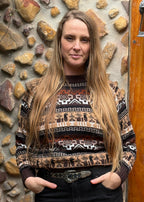 Chestnut - Bolivian Alpaca Knit Jumper l Medium