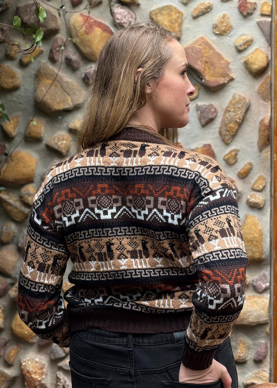 Chestnut - Bolivian Alpaca Knit Jumper l Medium