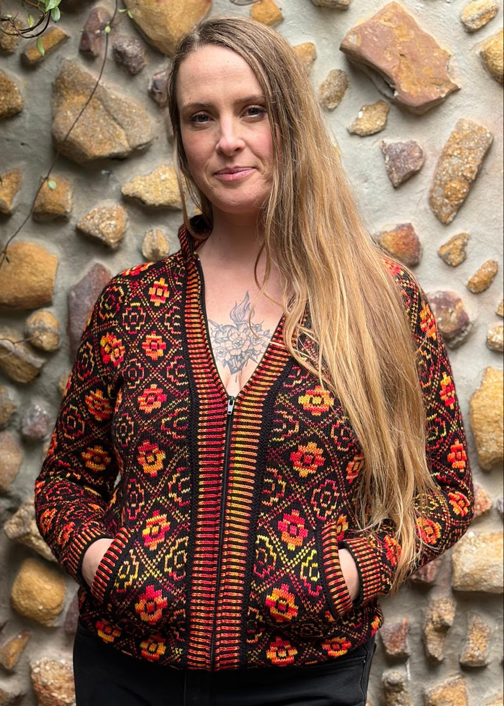 Sienna - Bolivian Alpaca Cardigan l Medium