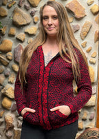 Ruby - Bolivian Alpaca Cardigan l Large