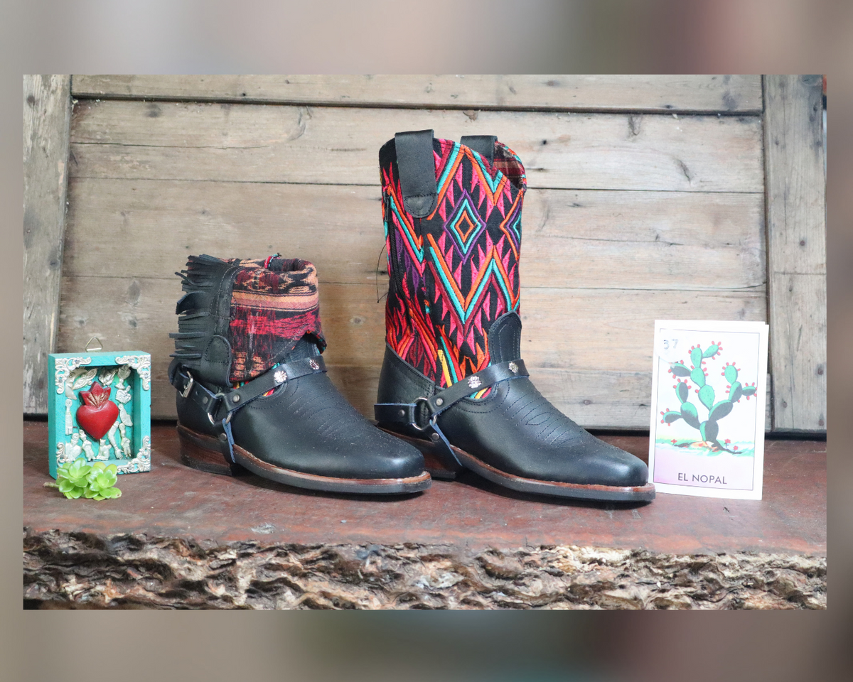 Size 37 - Blunt Toe Cowgirl Bling - Aztec Diamonds