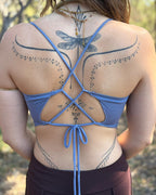 Will O The Wisp Backless Top - Smokey Blue
