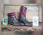Size 42 - Blunt Toe Cowgirl Bling -Blue Bird