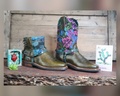 Size 41 - Blunt Toe Cowgirl Bling -Blue Dove