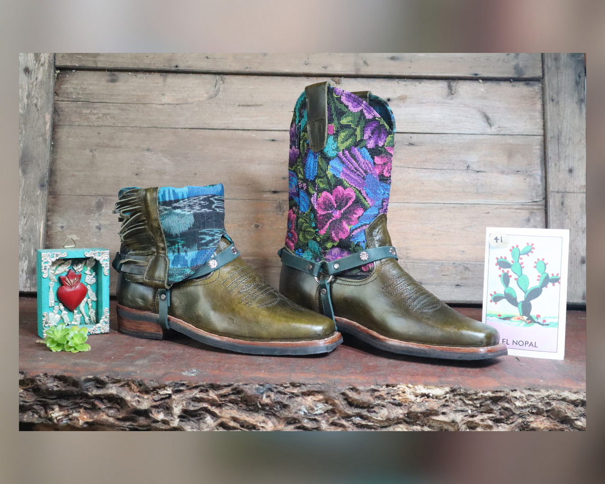 Size 41 - Blunt Toe Cowgirl Bling -Blue Dove