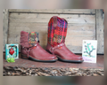 Size 38 - Blunt Toe Cowgirl Bling - Fiesta Stripes