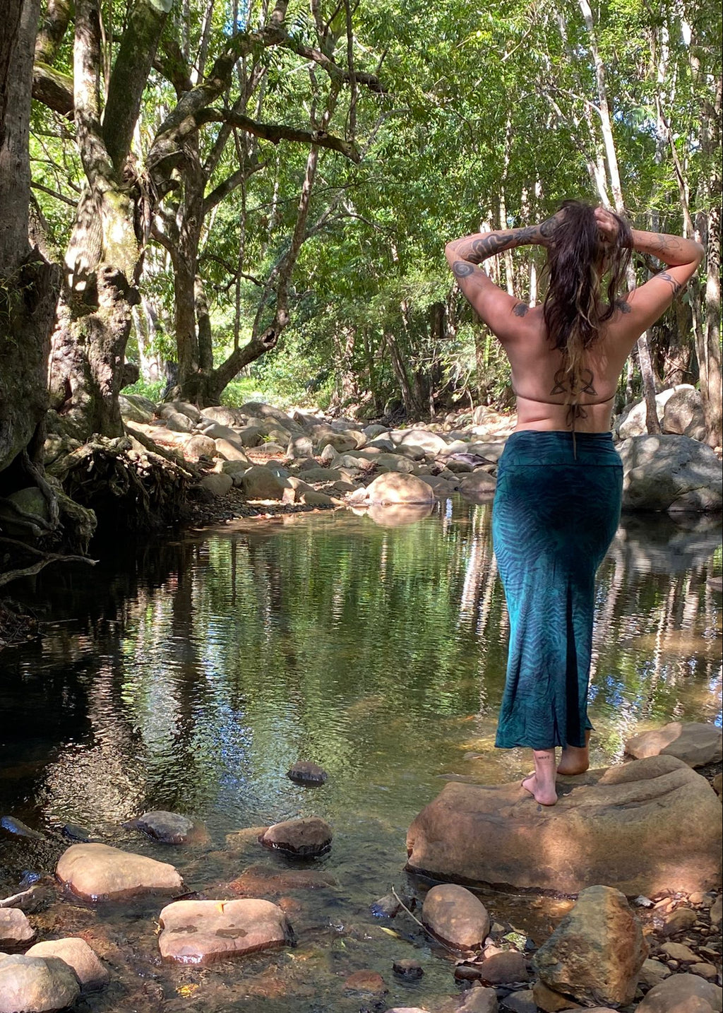 Fern Maxi Skirt - Blue