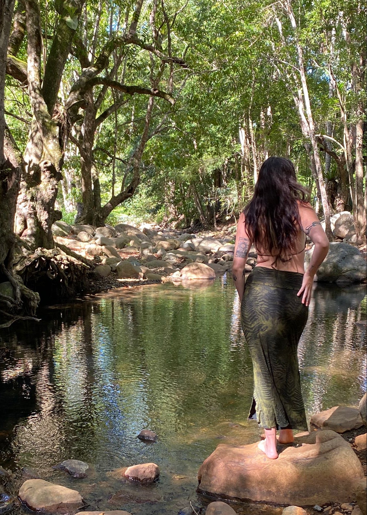 Long Skirt - Forest Green