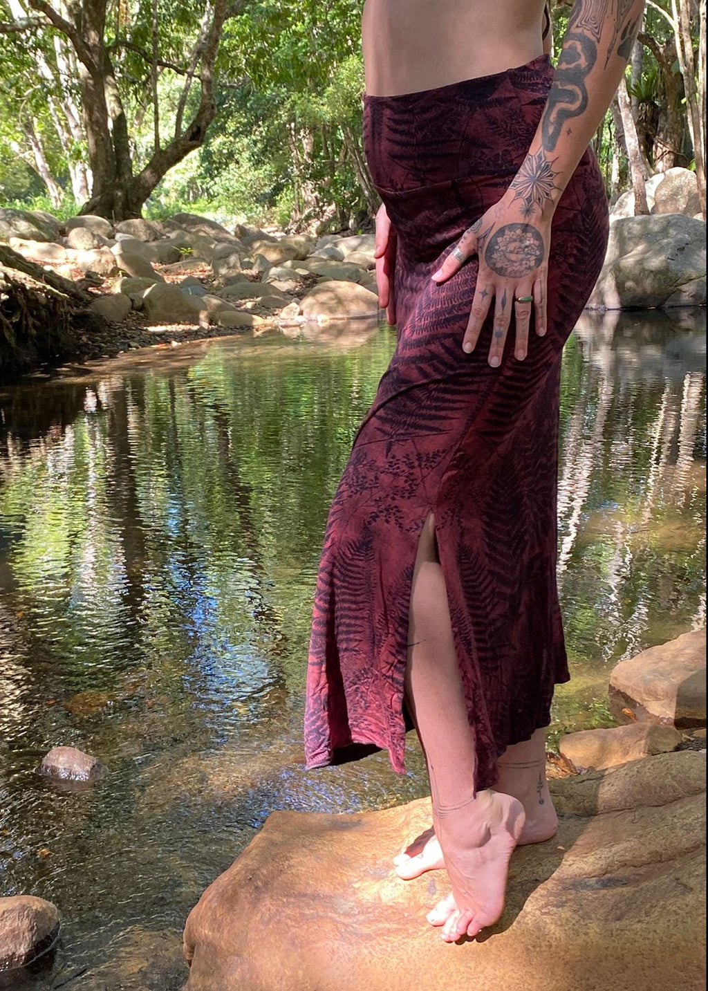 Fern Maxi Skirt - Red