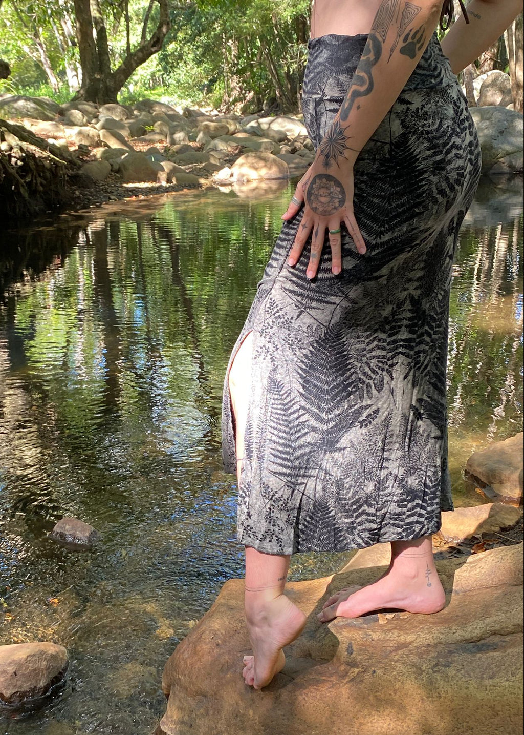 Fern Maxi Skirt - Silver