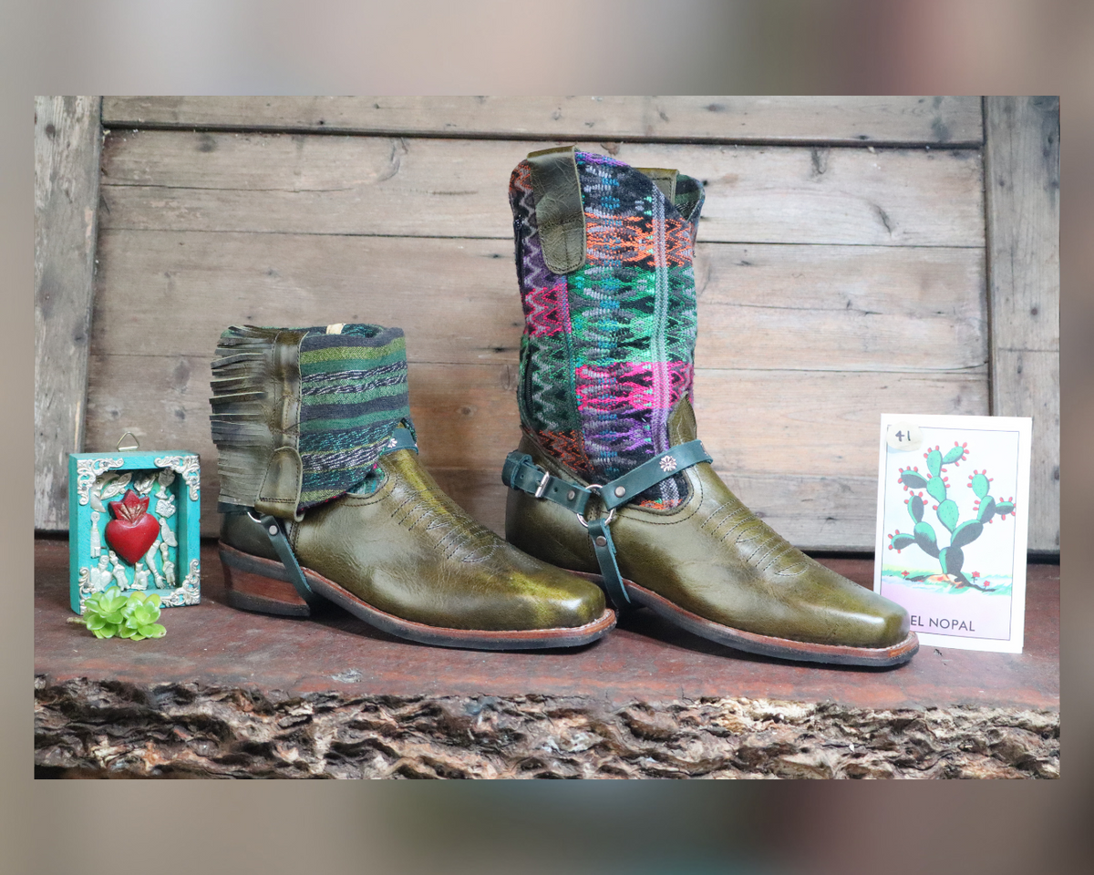 Size 41 - Blunt Toe Cowgirl Bling -Muted Rainbow