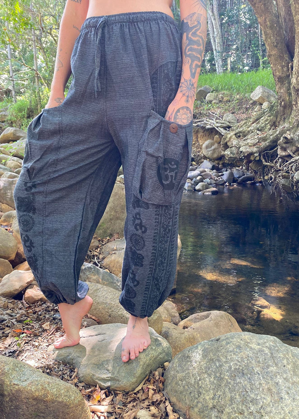 OM Harem Pants - Charcoal