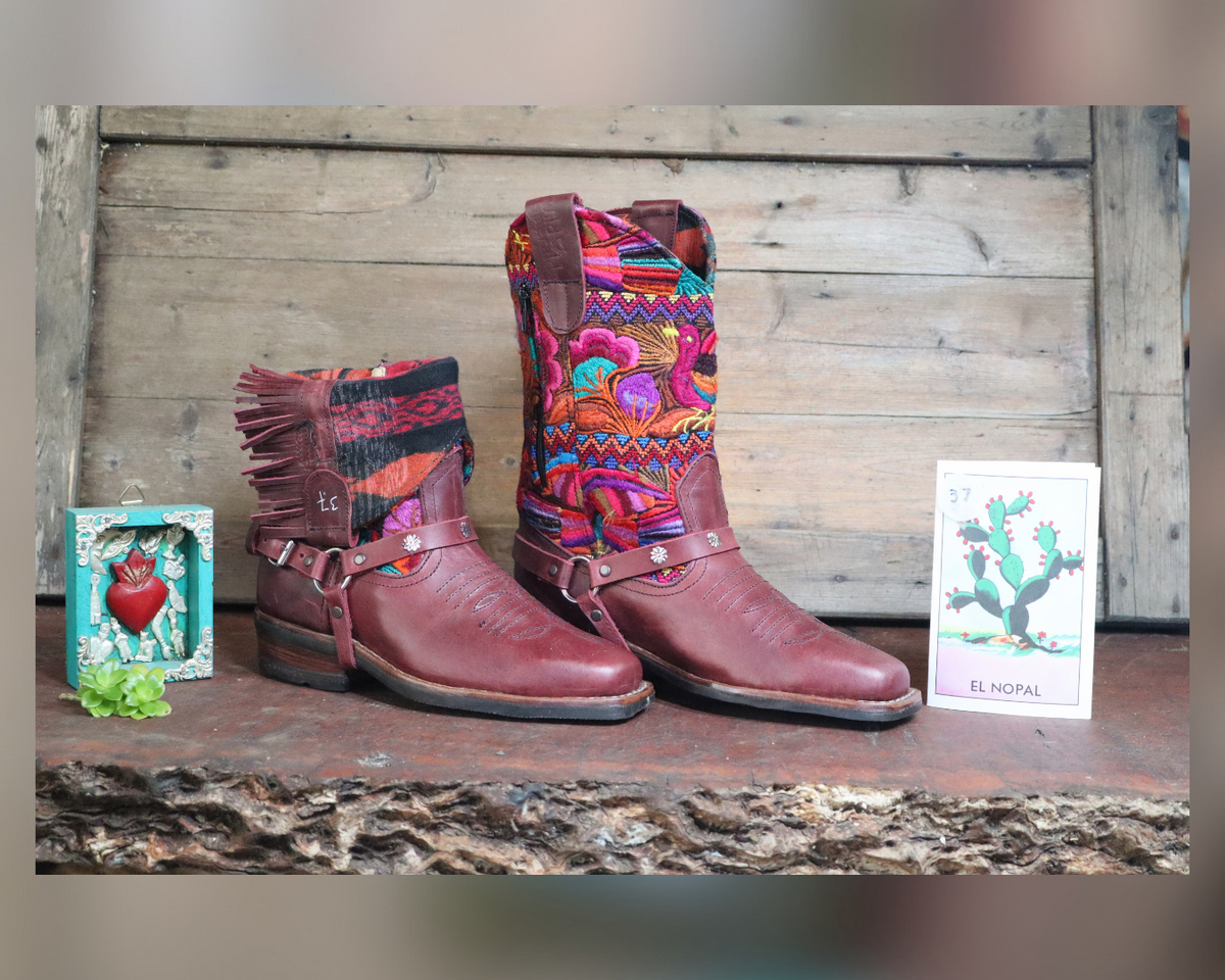 Size 37 - Blunt Toe Cowgirl Bling - Pink Bird