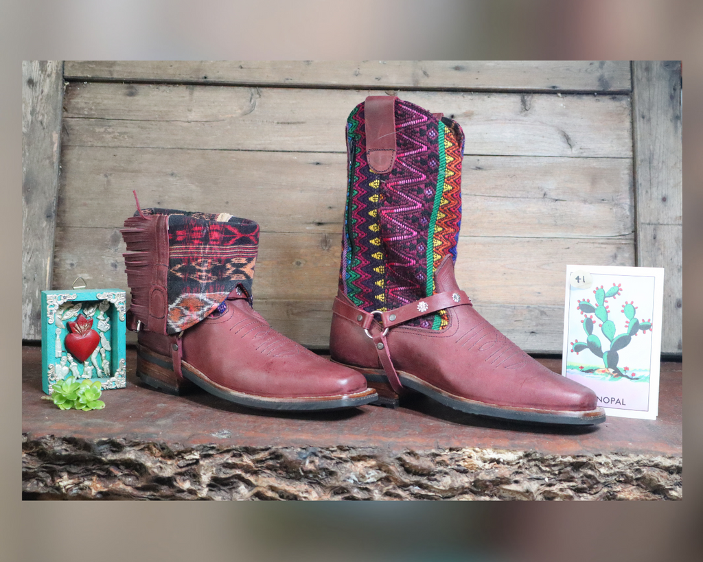 Size 41 - Blunt Toe Cowgirl Bling -Pink Zigzag