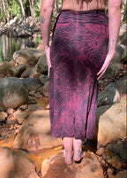 Fern Split Skirt - Crimson