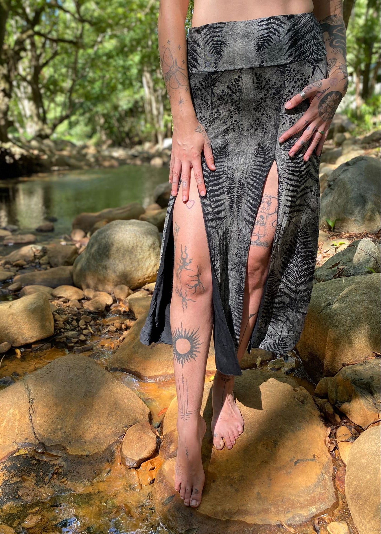 Split Skirt - Silver