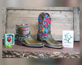 Size 37 - Blunt Toe Cowgirl Bling - Tropical Green